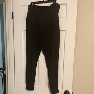 Med Couture Maternity Black Pocketed Scrub Leggings